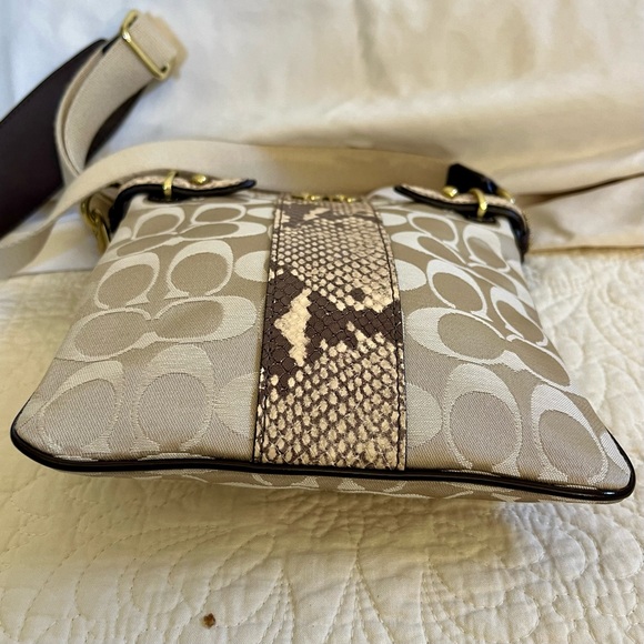 Coach Crossbody Purse with Python details - Picture 6 of 16